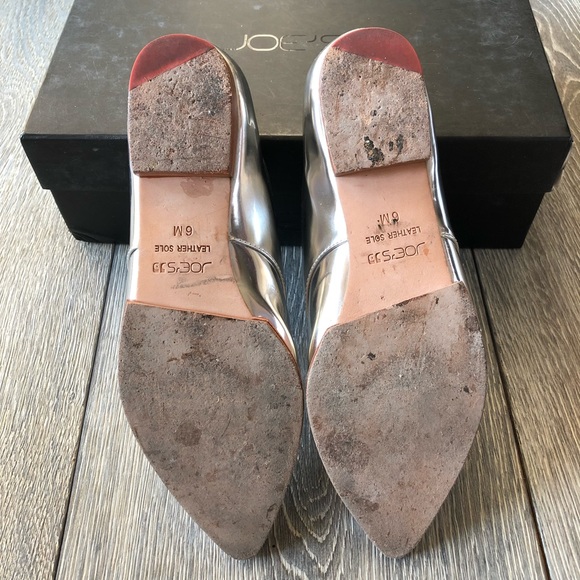 JOE’S JEANS DAKOTA Silver Brogue Shoes - Picture 7 of 9